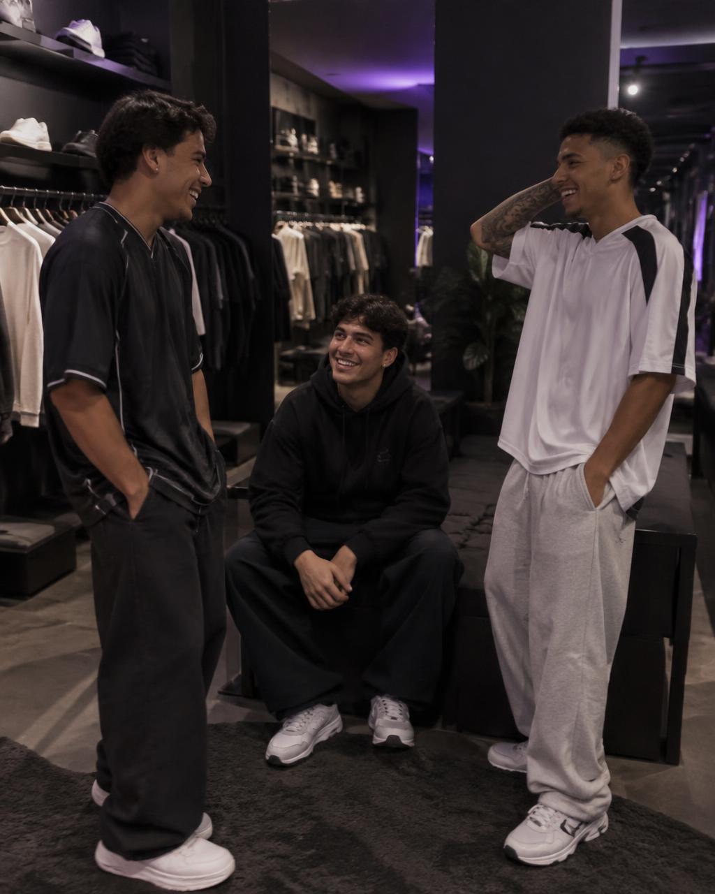 Jovens na loja DV Store